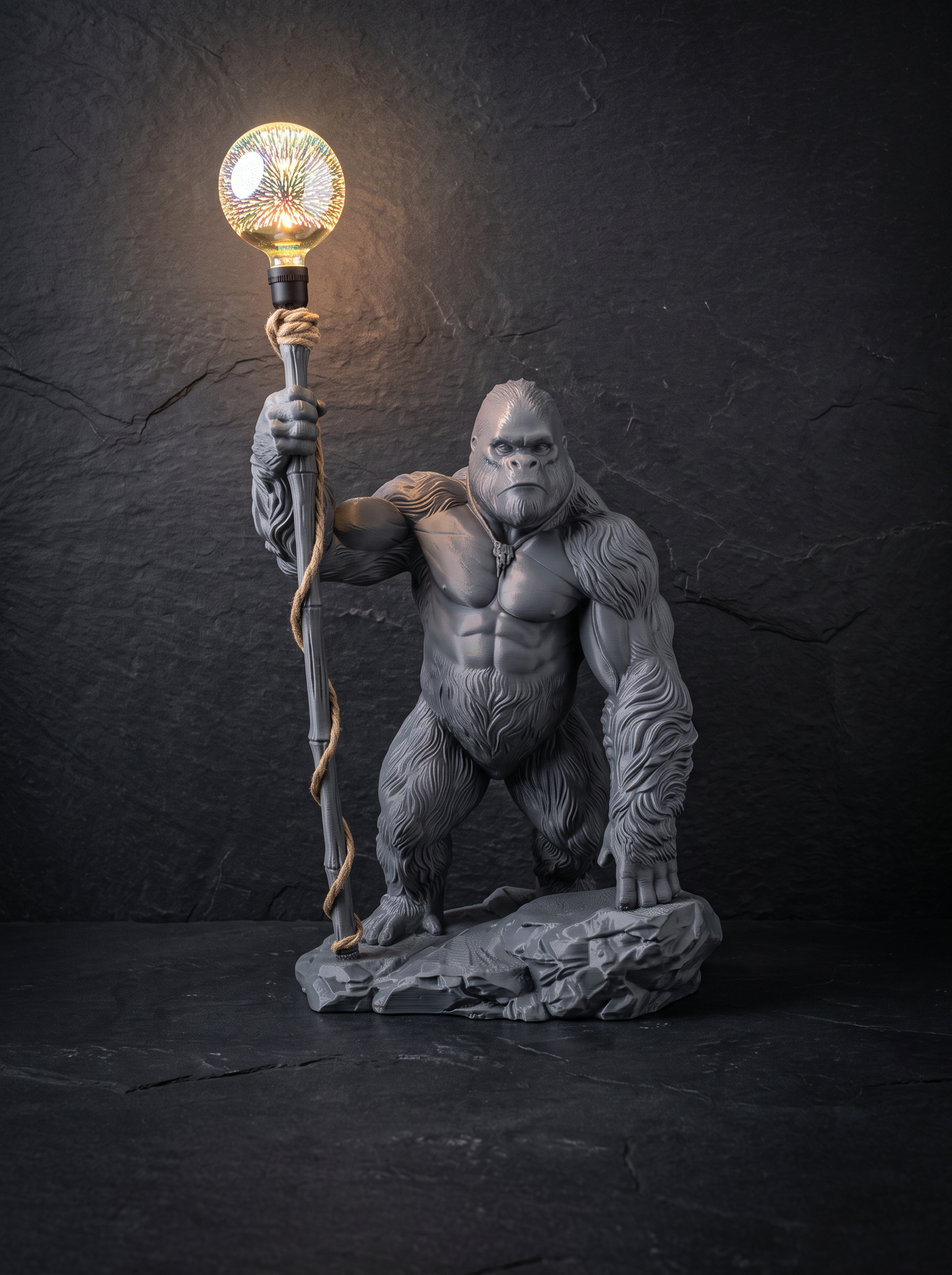 Gorilla — lampada scultura