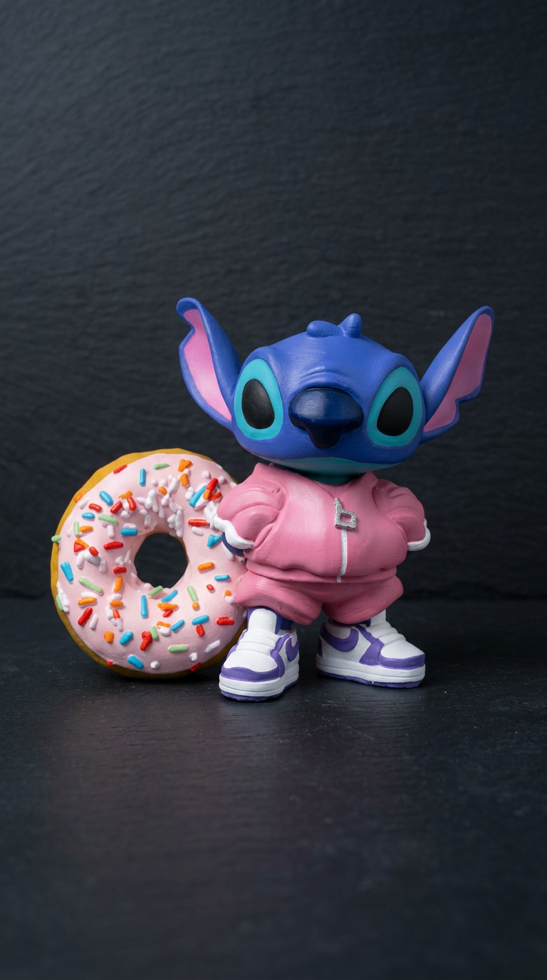 Personaggio streetwear — scultura dipinta a mano